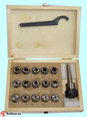 Патрон Цанговый с хв-ком КМ4 (М16х2,0) с набором цанг ER40 из 15шт (4-26мм) "CNIC" фото №1 Патрон Цанговый с хв-ком КМ4 (М16х2,0) с набором цанг ER40 из 15шт (4-26мм) "CNIC" фото №1