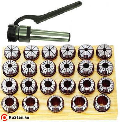 Патрон Цанговый с хв-ком КМ4 (М16х2,0) с набором цанг ER40 из 23шт (4-26мм) "CNIC" фото №1 Патрон Цанговый с хв-ком КМ4 (М16х2,0) с набором цанг ER40 из 23шт (4-26мм) "CNIC" фото №1
