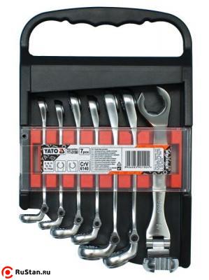 Набор ключей Разрезных с шарниром из 7-ми шт. (8,10,11,12,13,14,17мм) на клипсе CrV "YATO" (YT-0190) фото №1 Набор ключей Разрезных с шарниром из 7-ми шт. (8,10,11,12,13,14,17мм) на клипсе CrV "YATO" (YT-0190) фото №1