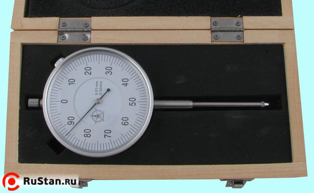 Индикатор Часового типа ИЧ-50, 0-50мм цена дел.0.01 d=80 мм (без ушка) (DI1812-6) "CNIC" фото №1