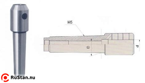 Патрон Фрезерный с хв-ком КМ2 (М10х1,5) для крепления инструмента с ц/хв d10мм (TY05A-6) "CNIC" фото №1