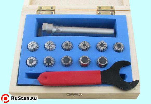 Патрон Цанговый с хв-ком цилиндрическим С25 с набором цанг ER20 из 11шт d3-13мм (100L-ER20-11PCS) "CNIC" фото №1 Патрон Цанговый с хв-ком цилиндрическим С25 с набором цанг ER20 из 11шт d3-13мм (100L-ER20-11PCS) "CNIC" фото №1