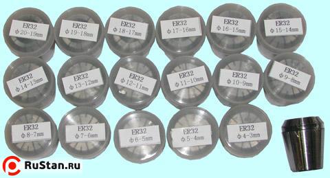 Набор цанг ER32 из 18шт. d 3-20мм "CNIC" в дер. упаковке фото №1 Набор цанг ER32 из 18шт. d 3-20мм "CNIC" в дер. упаковке фото №1