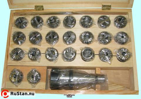 Патрон Цанговый с хв-ком 7:24-40 ГОСТ 25827 исп.1 М16х2.0 с набором цанг ER40 из 23шт (4-26мм) "CNIC" фото №1 Патрон Цанговый с хв-ком 7:24-40 ГОСТ 25827 исп.1 М16х2.0 с набором цанг ER40 из 23шт (4-26мм) "CNIC" фото №1