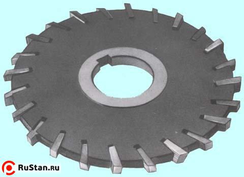 Фреза дисковая 3-х сторонняя 100х18х27, Z=14 Р6М5 с впресованными ножами фото №1