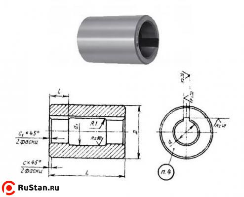 Втулка поддерживающая d27, D71, L100мм к оправкам для горизонтально-фрезерных станков ГОСТ15072-75 "CNIC" фото №1 Втулка поддерживающая d27, D71, L100мм к оправкам для горизонтально-фрезерных станков ГОСТ15072-75 "CNIC" фото №1