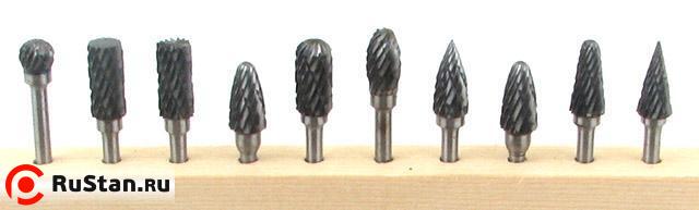 Набор борфрез тв. сплав. из 10шт. D 6х(5-13)х3мм Х-образная насечка (CSM10-2010D) "CNIC" фото №1 Набор борфрез тв. сплав. из 10шт. D 6х(5-13)х3мм Х-образная насечка (CSM10-2010D) "CNIC" фото №1