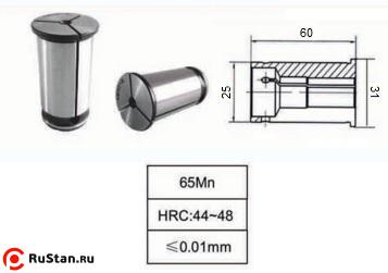 Набор цанг-втулок D25 из  6шт. d 6-20мм "CNIC" фото №1