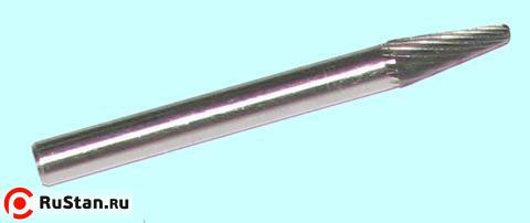 Борфреза тв.спл. сфероконич.d 3х12х3х38 14° 0,6 спиральная насечка (L03 12М03) "CNIC" фото №1 Борфреза тв.спл. сфероконич.d 3х12х3х38 14° 0,6 спиральная насечка (L03 12М03) "CNIC" фото №1