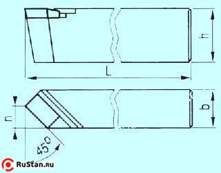 Резец Проходной прямой 20х12х120 тв. сплав (без маркировки) фото №1