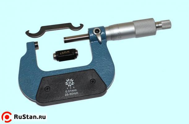 Микрометр Гладкий МК- 50 25- 50 мм (0,01) кл.т.1 тв.сплав "TLX" (400-110) фото №1 МК- 50 (0,01) кл.т.1 тв.сплав фото №1
