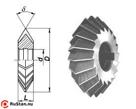 Фреза Двухугловая симметричная  63х10х22мм, 50° Р6АМ5 Z=20 "CNIC" фото №1
