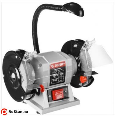 Электроточило 125х20х32 "ЗУБР" ЗТШМ -125 150Вт, 2950 об/мин с подсветкой фото №1