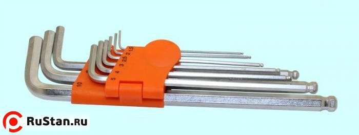 Набор ключей Шестигранных из 9шт (1,5;2;2,5;3;4;5;6;8;10мм) удлиненные на клипсе с шаром СrV "CNIC" (2145) фото №1 Набор ключей Шестигранных из 9шт (1,5;2;2,5;3;4;5;6;8;10мм) удлиненные на клипсе с шаром СrV "CNIC" (2145) фото №1