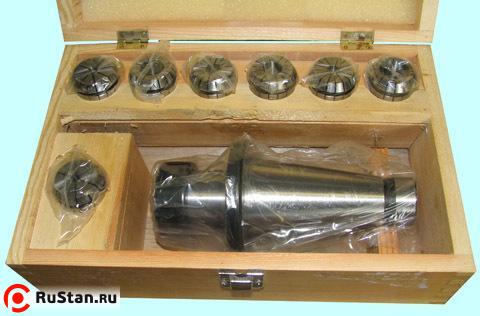 Патрон Цанговый с хвостовиком 7:24-40 ГОСТ 25827 исп.1 М16х2.0 с набором цанг ER25 из 7шт (6-16мм) "CNIC" фото №1 Патрон Цанговый с хвостовиком 7:24-40 ГОСТ 25827 исп.1 М16х2.0 с набором цанг ER25 из 7шт (6-16мм) "CNIC" фото №1