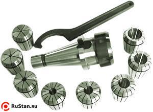 Патрон Цанговый с хвостовиком 7:24-50 ГОСТ 25827 исп.1 М24х3.0 с набором цанг ER50 из 12шт (12-34мм) "CNIC" фото №1 Патрон Цанговый с хвостовиком 7:24-50 ГОСТ 25827 исп.1 М24х3.0 с набором цанг ER50 из 12шт (12-34мм) "CNIC" фото №1