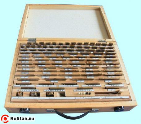 Набор мер плоского угла № 1, кл.точн.1 (93 меры от 15°10" до 90°) г.в.1982-87 фото №1