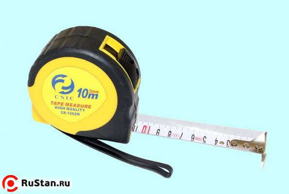 Рулетка  10 метров х 32мм с фиксатором обрезиненная "CNIC" CR-82 (1082М) фото №1