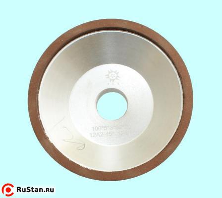 Круг алмазный 12А2-45град.(чашечный конический) 100х 5х3х32х20 SSD-2(АС4) 125/100, 100% В2-01 23,4 карат "TLX" фото №1