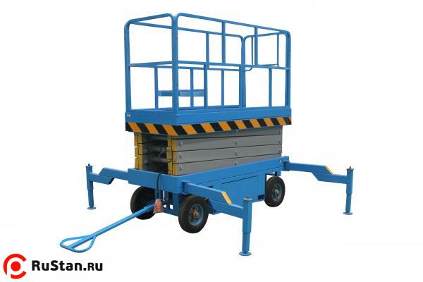 Подъемник ножничный передвижной 1000 кг 
8 м TOR SJY-1,0-8DC (автономный) (Y) фото №1