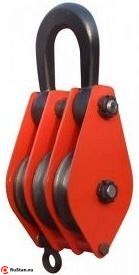 Блок монтажный TOR HQLK 3-50 (3 ролика, 50т) (ушко) фото №1