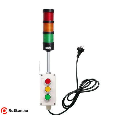 Модульная сигнальная лампа LED M4F-3 с кнопками управления фото №1 LED M4F-3 фото №1