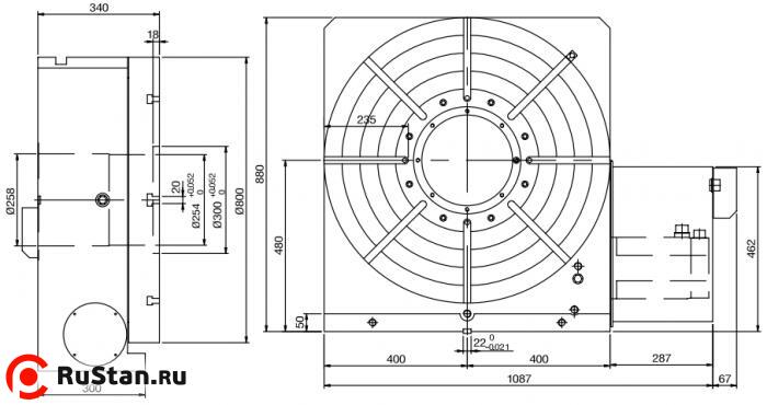 Размеры стола CNC-800R фото №2 Размеры стола CNC-800R фото №2
