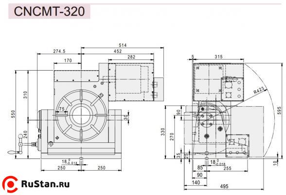 Размеры стола CNCMT-320 фото №3 Размеры стола CNCMT-320 фото №3
