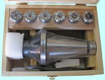 Патрон Цанговый с хв-ком 7:24-50 ГОСТ 25827 исп.1 М24х3.0 с набором цанг ER32 из  6шт (6-20мм) 