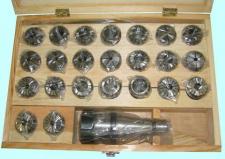 Патрон Цанговый с хв-ком 7:24-50 ГОСТ 25827 исп.1 М24х3.0 с набором цанг ER40 из 23шт (4-26мм) 