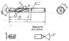 Сверло d  4,9  ц/х Р6М5 левое