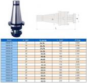 CNIC40788 Оправка с хв-ком 7:24 - 30, d-22 ГОСТ 25827 исп.1, комбинир-ая для нас. цил. и торц. фрез с прод-ой и попер-ой шпонкой