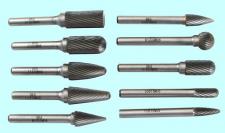 Набор борфрез тв. сплав. из 10шт. D(6-12)х(6-25)х6мм спиральная насечка (CSS10-1010S) 