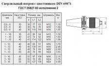Патрон сверлильный Самозажимной бесключевой с хвостовиком SK 7:24 -40, ПСС-10 (1,0-10мм,М16) для ст-ков с ЧПУ 