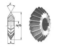 Фреза Двухугловая симметричная  63х10х22мм, 50° Р6АМ5 Z=20 